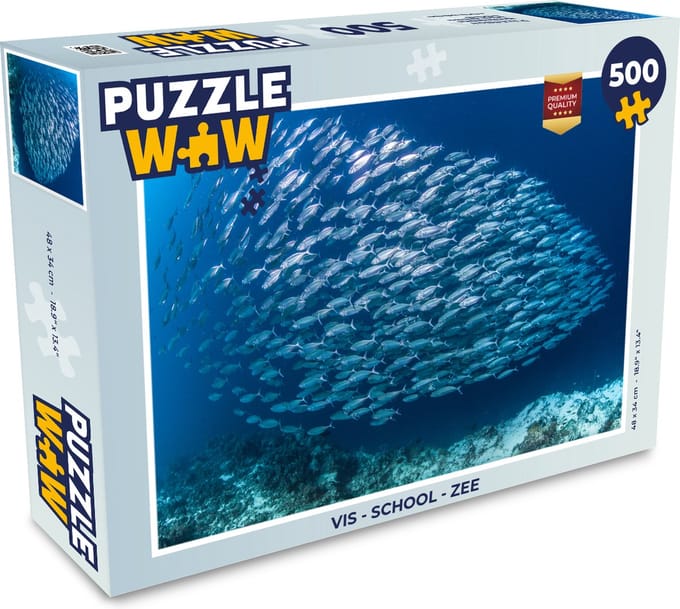 Puzzel Vis - School - Zee - Legpuzzel - Puzzel 500 stukjes