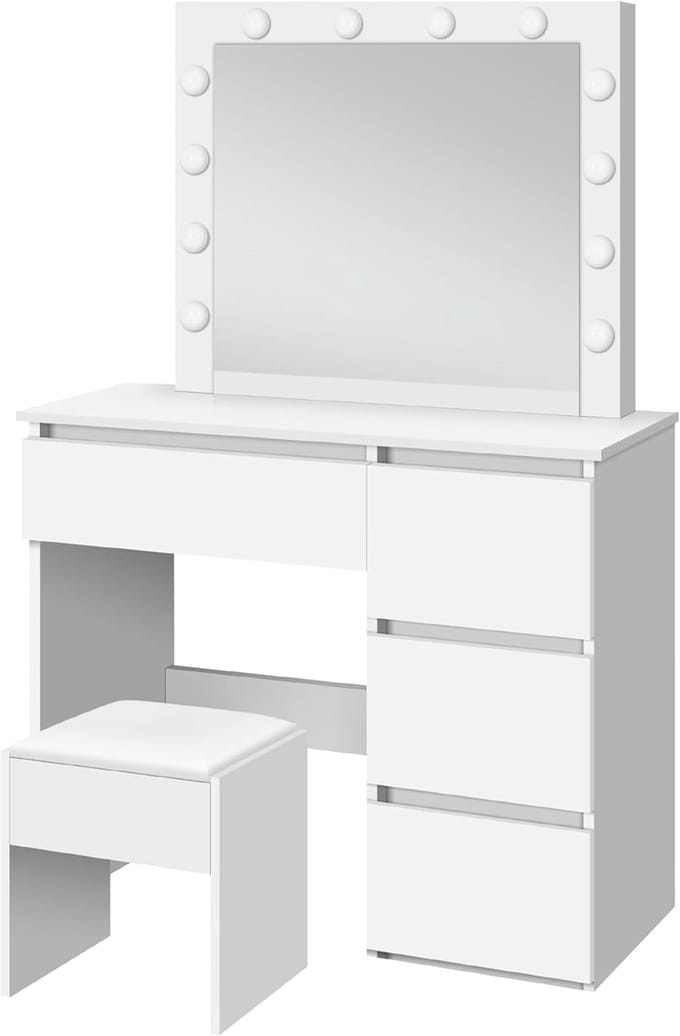 Lykke Kaptafel met Licht Amelia 94cm, wit