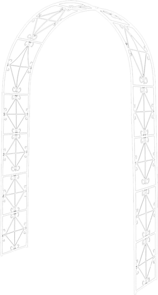 Metalen Tuin Prieel - Bruiloft Boog - Decoratie Creëren - Weerbestendig Frame - 220 cm Hoog - Wit