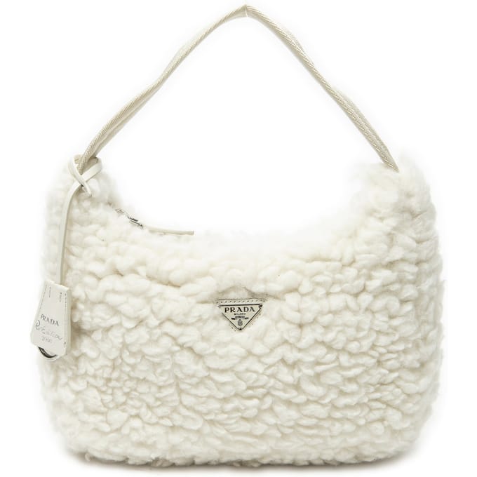 Mini Shearling Zip Hobo   schoudertas