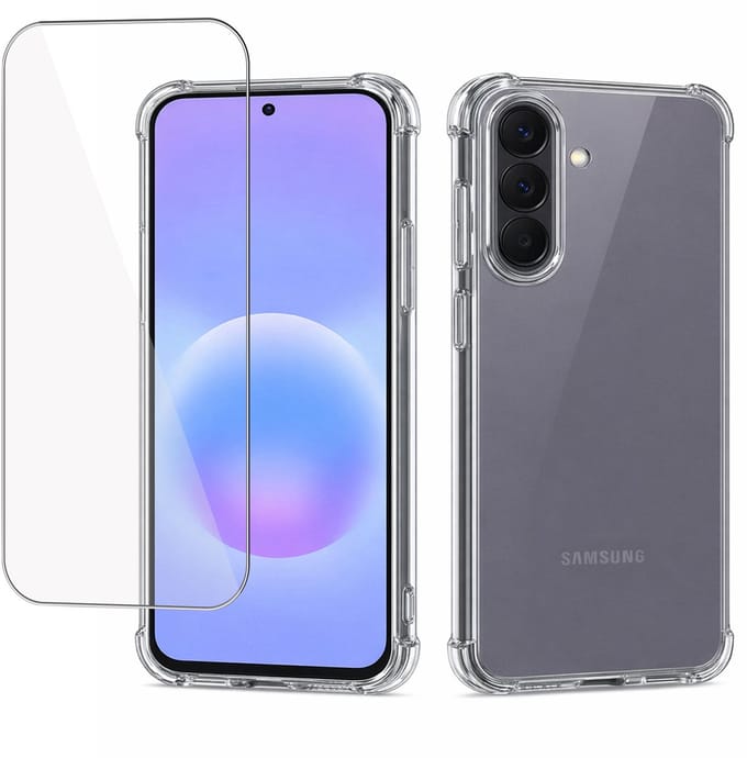 ChiGuard Hoesje + Screenprotector geschikt voor Samsung Galaxy A37 – Gehard Glas – Shockproof Case – Transparant