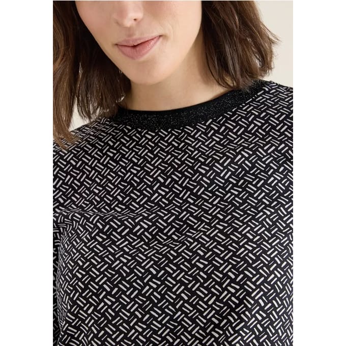 Bedrukte blouse met glitter