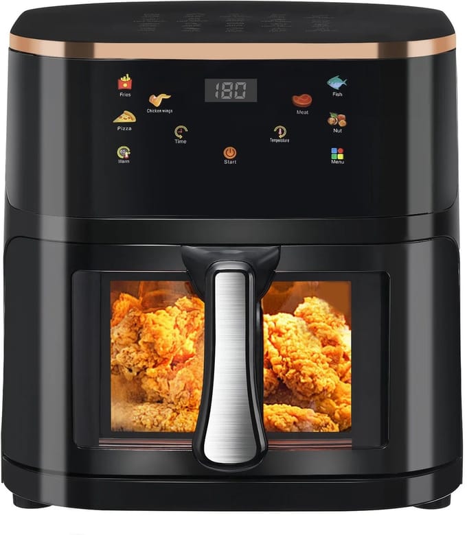 Seth Select Airfryer Oven 9L – Digitale Luchtfriteuse met Display – 6 Programma’s – Kijkvenster & Vaatwasserbestendige Mand
