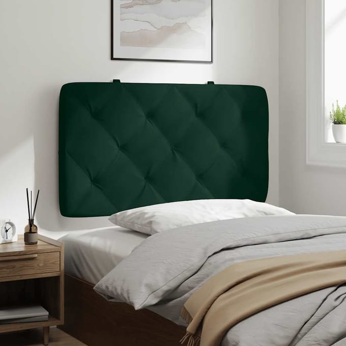 vidaXL - Hoofdbordkussen - 80 - cm - fluweel - donkergroen