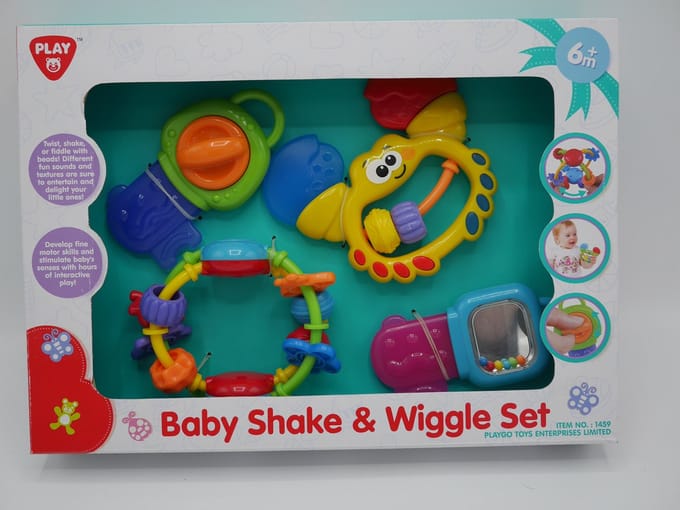 Playgo baby rammelaars 4 stuks met geluid.