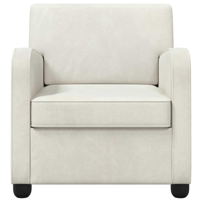 vidaXL - Fauteuil - Crèmekleurig - fluweel