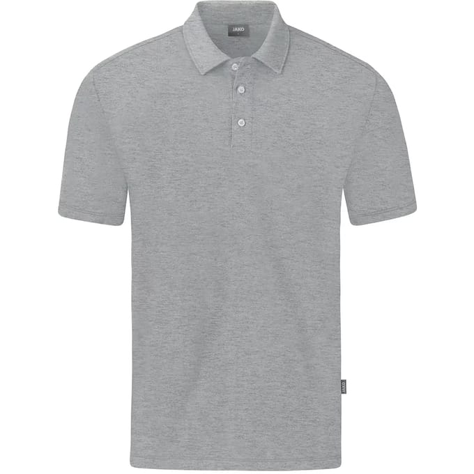 Jako Organic Polo Stretch Heren - Lichtgrijs Gemeleerd | Maat: S