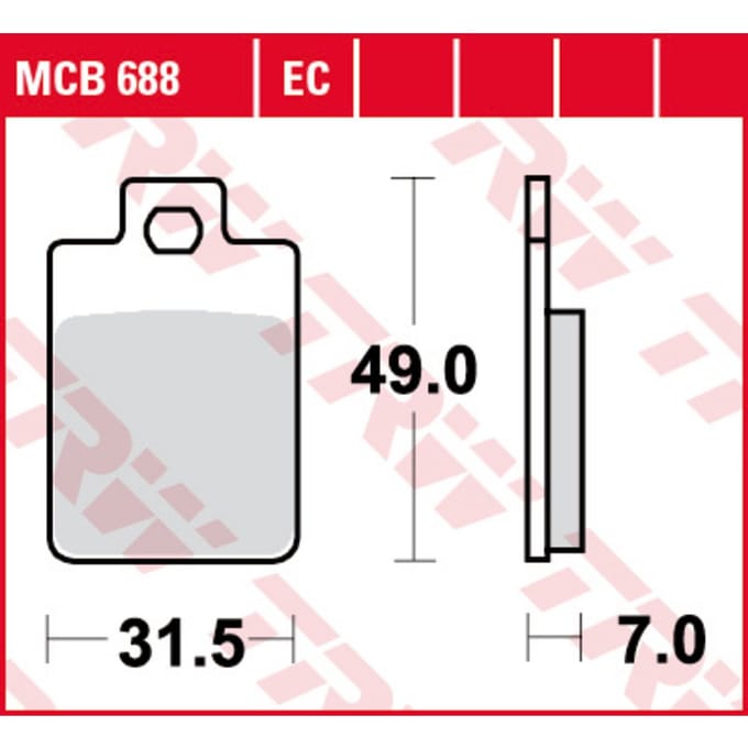 Trw Remblokkenset, schijfrem LUCAS MCB688