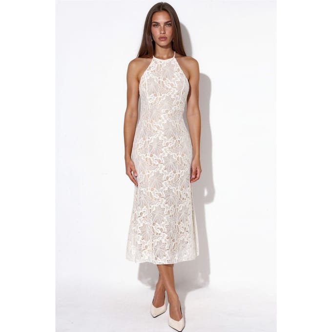 Halterneklace Midi-jurk