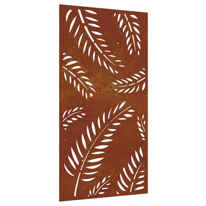 vidaXL - Wanddecoratie - tuin - bladontwerp - 105x55 - cm - cortenstaal