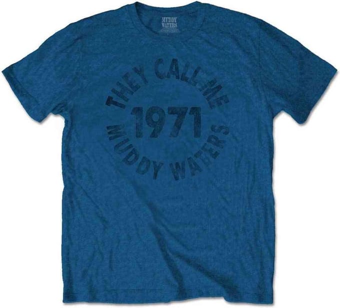 Muddy Waters - They Call Me Heren T-shirt - M - Blauw