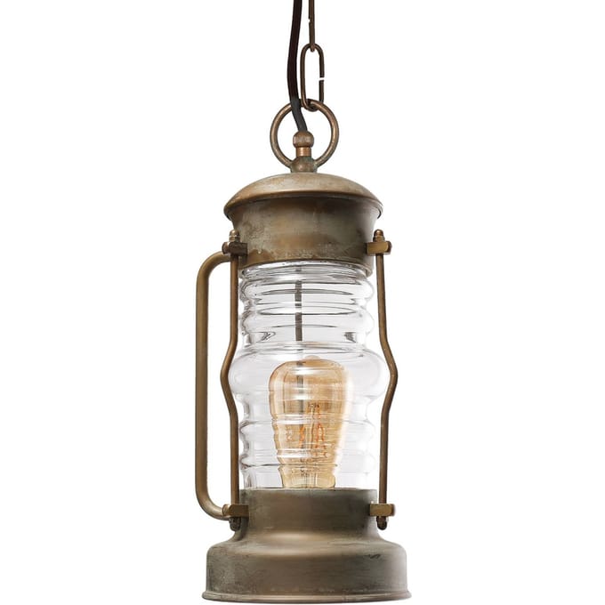 Moretti Luce Antiko hanglamp in lantaarnvorm, zeewaterbestendig