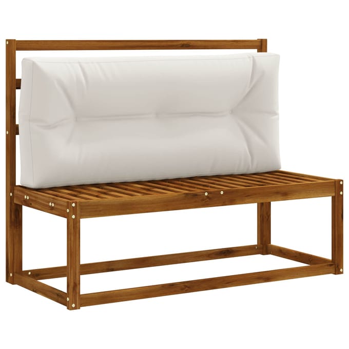 vidaXL - Palletrugkussen - VIANEN - 100% - Polyester - Wit - 120 - x - 40 - x - 12 - cm