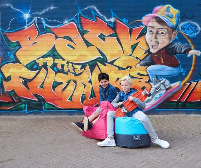 Sit&joy  Kinder Zitzak Stoel Poco - Antraciet