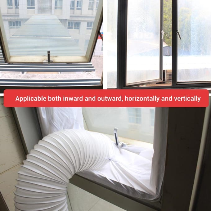 Plaque d'étanchéité en tissu flexible pour fenêtre, joint de fenêtre pour climatiseur mobile