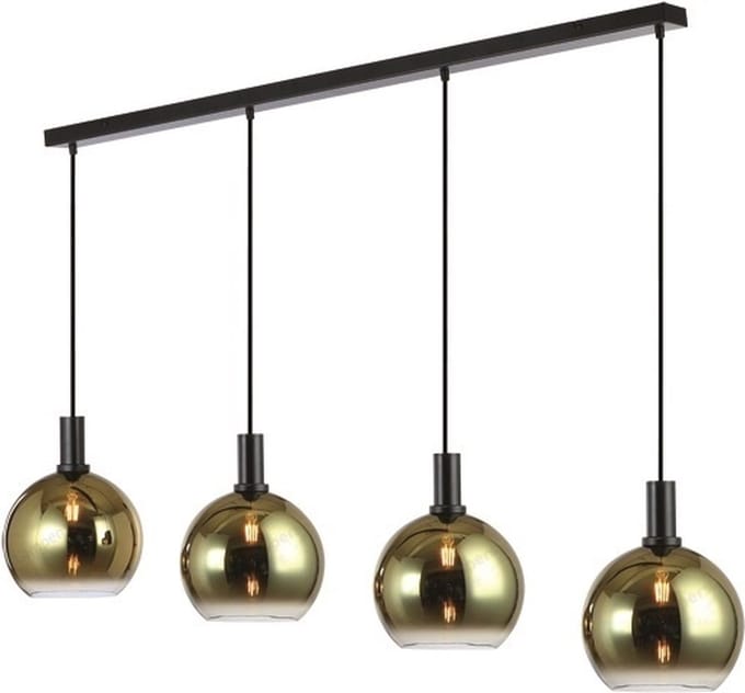 Hanglamp Gradiente Zwart Goud 4 x Ø 20cm