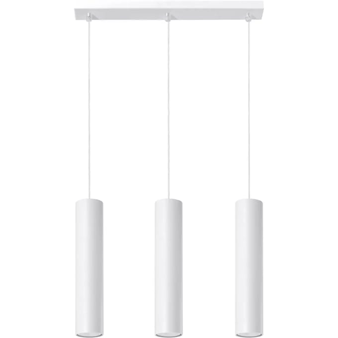 Hanglamp LAGOS 3L - Sollux Lighting - IP20 - Wit staal behuizing - 45 x 6 x 90 cm - 3xGU10 LED, exclusief lichtbron - Max. 10 W - Moderne hanglamp voor woonkamer, slaapkamer en eetkamer