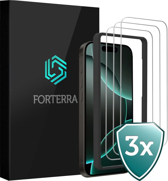 Screenprotector 3 Stuks - Geschikt voor Apple iPhone 16 Pro Max - Met Installatie Frame - Beschermglas - Gehard Glas - Tempered Glass - Screen Protector