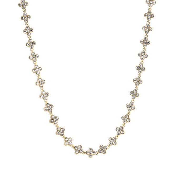 Bijoutheek Collier Klaver Stenen Party Goud