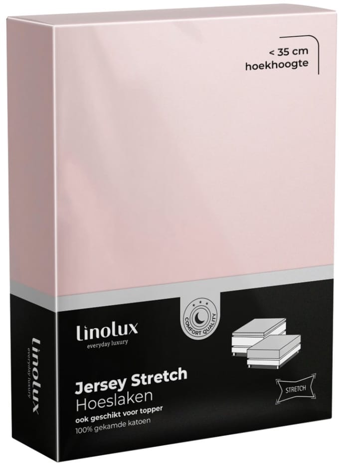 Linolux (topper) Hoeslaken Jersey Blossom 90x220