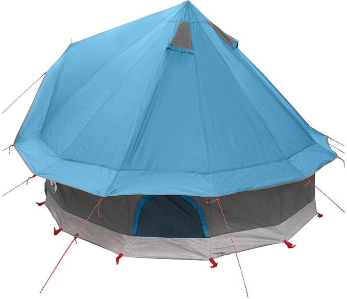 vidaXL - Tipi - Tent - 4-persoons - Blauw - Polyester - en - Staal