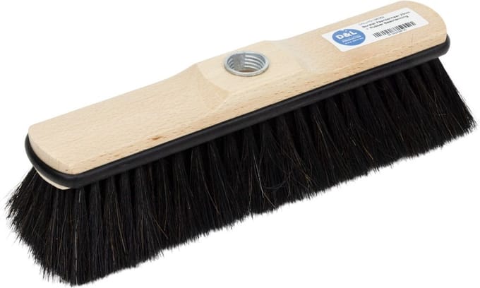 D&L Veegborstel Paardenhaar met Rubber Bescherming - 29cm