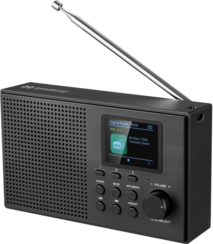 Sandberg Speaker Radio DAB+BT Recharge - DAB+/FM