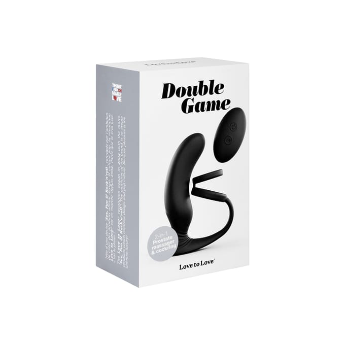 Love to Love - Double Game - Prostaatvibrator Met Cockring - Zwart