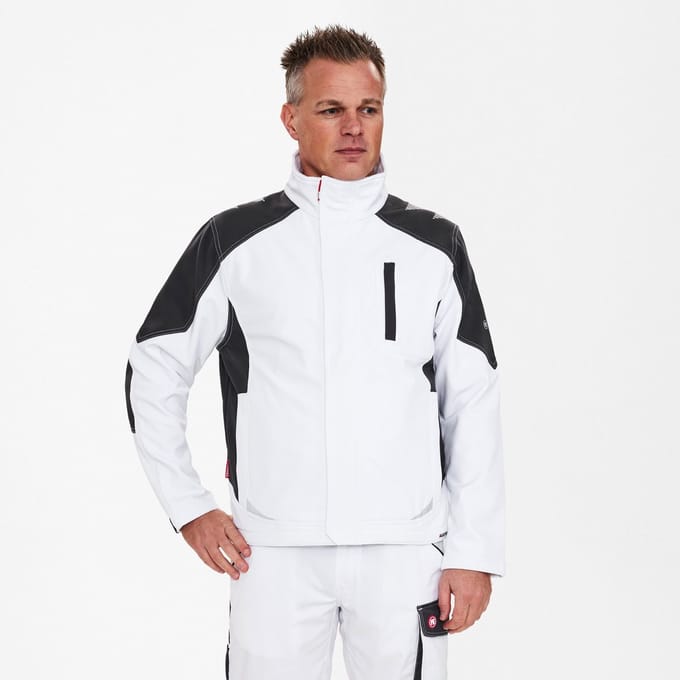 Engel Galaxy softshell jack 8810-229 - White / Anthracite Grey - S