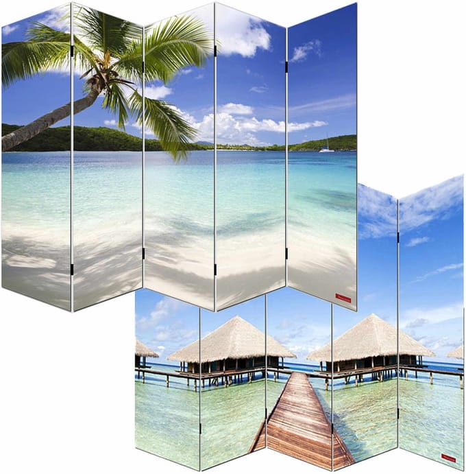 Foto scherm scheidingswand M68 ~ 180x200cm, strand