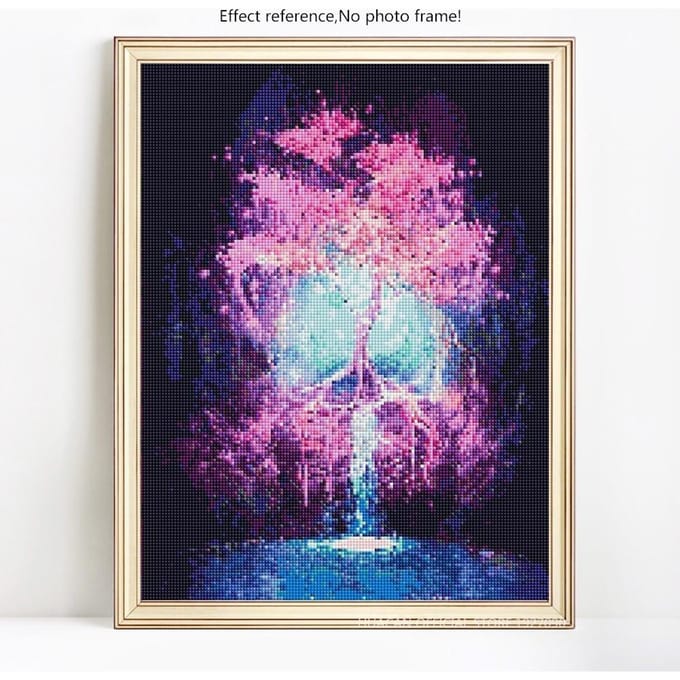 Peinture diamant ronde complète, arrivée, plante, loisirs créatifs, broderie diamant 20X30 black