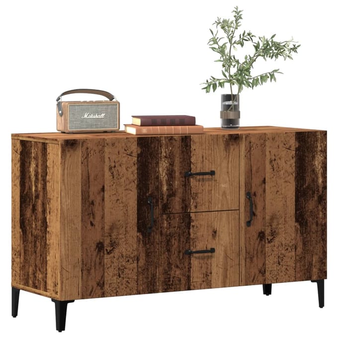 vidaXL - Dressoir - 100x36x60 - cm - bewerkt - hout - oud - houtkleurig