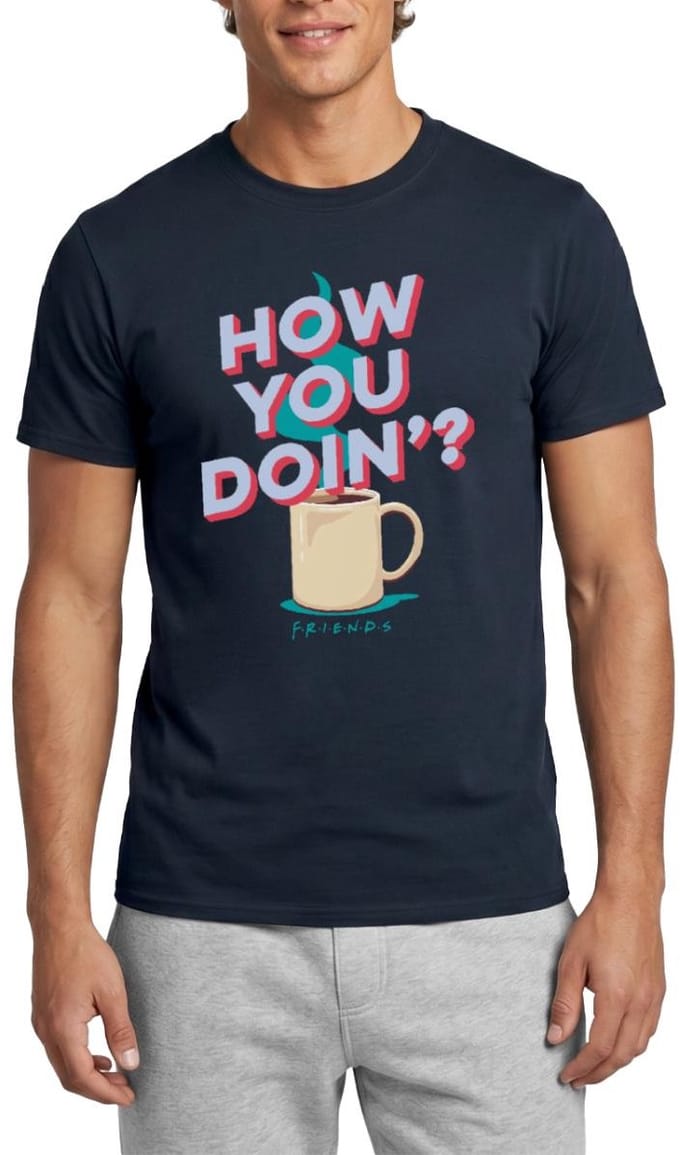 Friends How You Doin' Koffie T-Shirt Heren