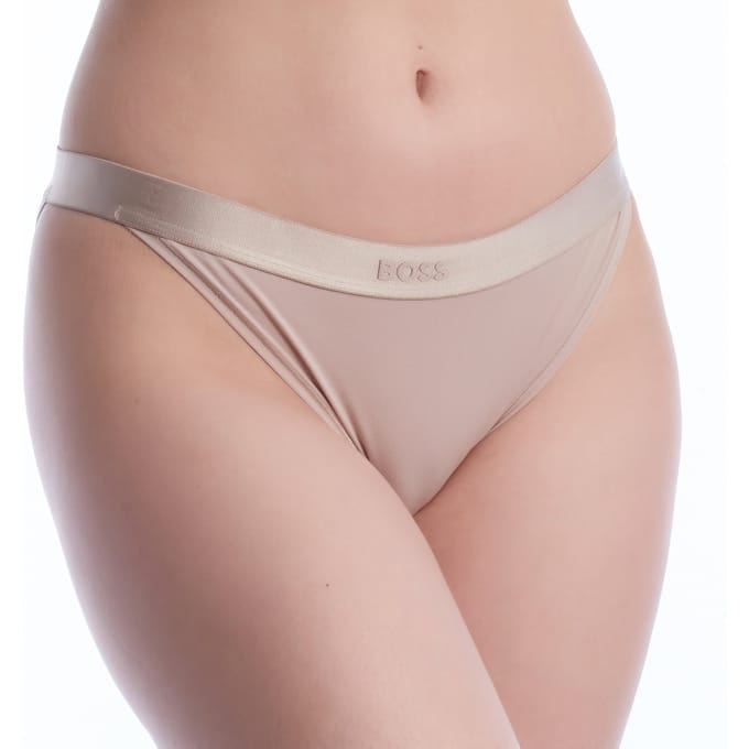 Dames Elastische Katoenen Slips met Logo 50520399