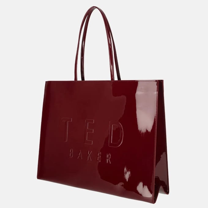 Ted Baker shopper Iconna Webbing Extra Large Icon Bag Oxblood donkerrood