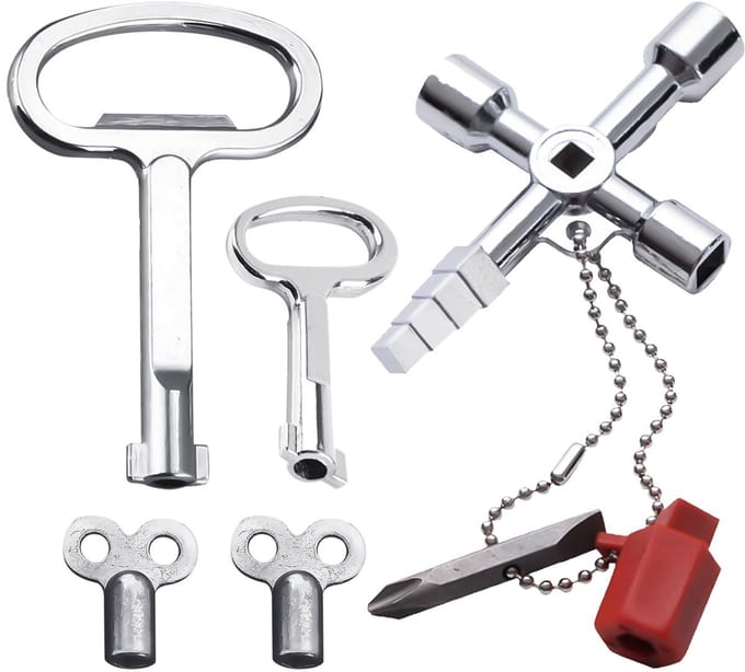 Dailygoody - Radiator Sleutels Set - 7-delige Multifunctionele Wrench