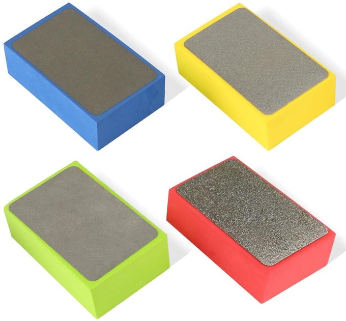Allecto Plus - 4-delige diamant handpolijstpads set voor steen