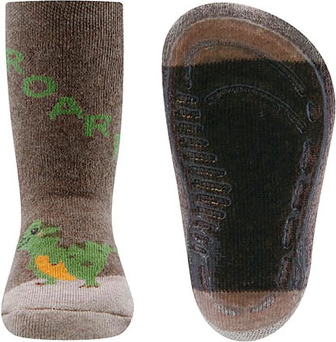Ewers Antislipsok - T-REX Dino - Groen & Grijsbruin - maar 21/22