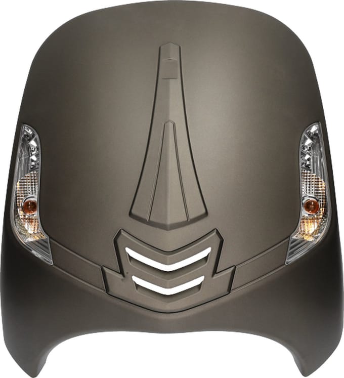 Voorkap met knipperlichten voor AGM VX50, BTC Riva new style Mat titanium