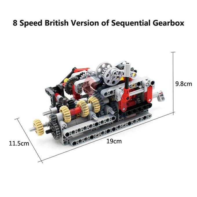 MOC High-tech Multi-speed Motor Versnellingsbak Set Bouwstenen Bakstenen Compatibel met Motor PF Doe-het-zelf Speelgoed