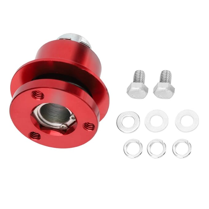 Auto Snelkoppeling 360 graden Stuurwiel Naaf Adapter Kit 310-101 (Rood)