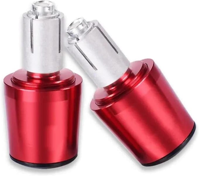 Motorfiets stuurdoppen - Handvat beschermers - Stuur demping - Directe vervanging - 22mm - Rood