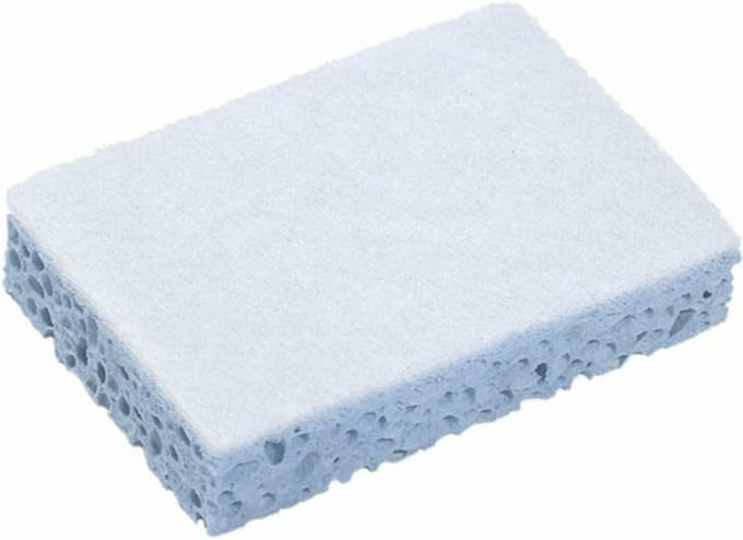 Sponrex 79 viscose schuurspons pak a 10 stuks 130x84x28 mm blauw / wit