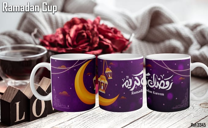 Mug Ramadan Mug with print - Ramadan - Muslims - Ramadan Mubarak gift - 350 ML content