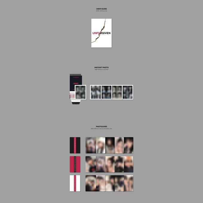 LE SSERAFIM - 1e studioalbum [UNFORGIVEN] Weverse Album ver. Random 1 gray