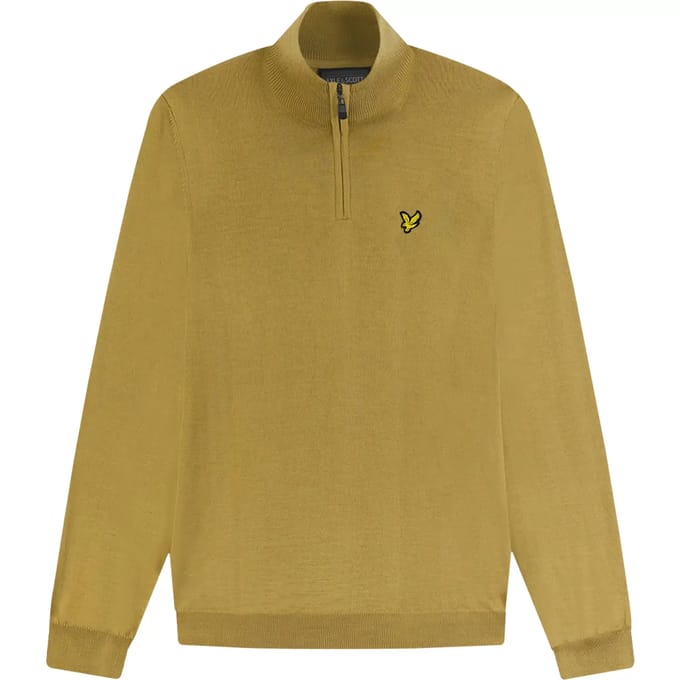Merinowollen pullover 1/4 rits Lyle & Scott Core