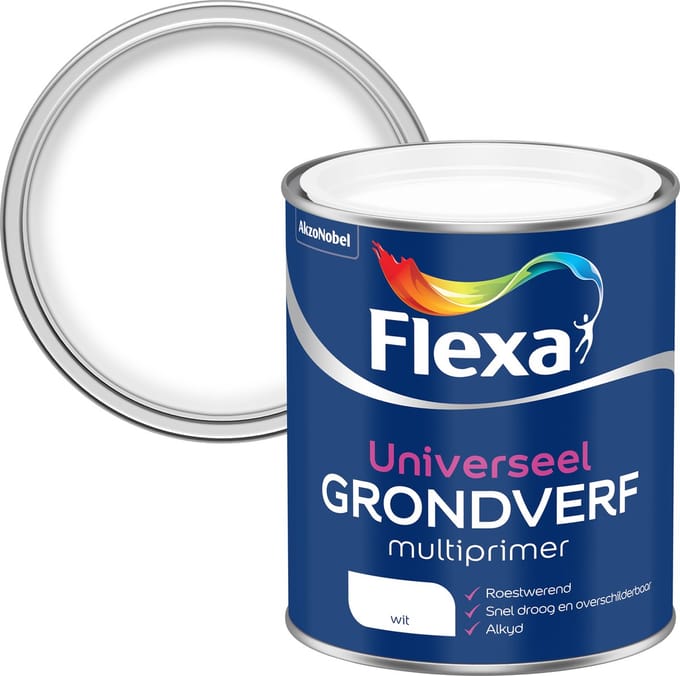 Flexa Multiprimer Grondverf - Universeel - Wit - 750ml