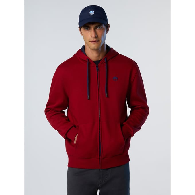North Sails Hoodie Volledige ritssluiting met geborduurd logo