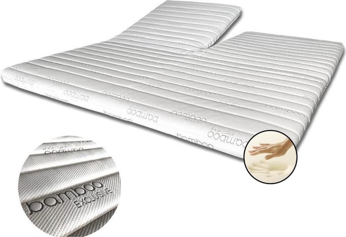 Splittopper 140x190 Traagschuim Nasa Bamboo Exclusive  Anti Allergie Orthopedisch SOFT Ca. 8cm dik