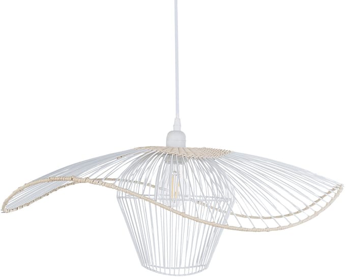 LUNGA - Hanglamp - Wit - Rotan